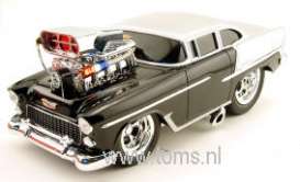 Chevrolet  - 1955 black/silver - 1:18 - Muscle Machines - musm69027ABb | The Diecast Company