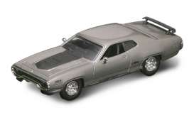 Plymouth  - 1971 grey w/black stripes - 1:43 - Lucky Diecast - 94218s - ldc94218s | The Diecast Company