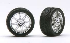 Wheels & tires  - chrome - 1:24 - Pegasus - hs1254 - pghs1254 | The Diecast Company
