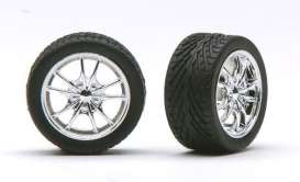 Rims & tires  - chrome - 1:24 - Pegasus - hs1281 - pghs1281 | The Diecast Company