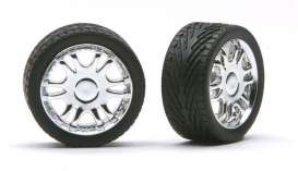 Rims & tires  - chrome - 1:24 - Pegasus - hs2309 - pghs2309 | The Diecast Company