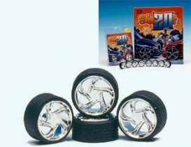 Rims & tires Wheels & tires - chrome - 1:24 - Hoppin Hydro - s0527 - hops0527 | The Diecast Company