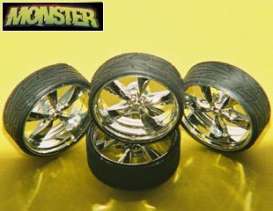 Rims & tires Wheels & tires - aluminium - 1:24 - Hoppin Hydro - s0558 - hops0558 | The Diecast Company