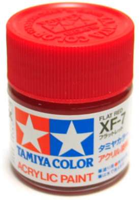 Paint  - flat red - Tamiya - XF-7 - tamXF07 | The Diecast Company