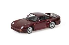 Porsche  - 1987 metallic red - 1:43 - Minichamps - 400062525 - mc400062525 | The Diecast Company