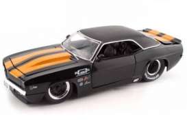Chevrolet  - 1969 black w/orange stripe - 1:24 - Jada Toys - 90020bko - jada90020bko | The Diecast Company