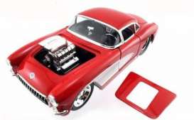 Corvette  - 1957 red w/white - 1:24 - Jada Toys - 91613r - jada91613r | The Diecast Company