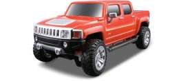 Hummer  - 2009 orange-red - 1:24 - Maisto - 81054o - mai81054o | The Diecast Company