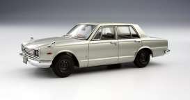 Nissan  - Skyline 2000 GT-R (PGC10) 4-do 1969 silver - 1:43 - Kyosho - 5511s - kyo5511s | The Diecast Company