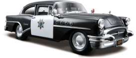 Buick  - 1955 black/white - 1:26 - Maisto - 31295bk - mai31295bk | The Diecast Company