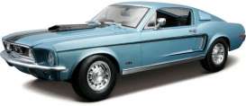 Ford  - Mustang GT Cobra  1968 blue/black - 1:18 - Maisto - 31167b - mai31167b | The Diecast Company