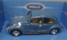 Volkswagen  - 1959 blue - 1:24 - Welly - 22436b - welly22436b | The Diecast Company