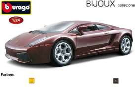 Lamborghini  - 2006 burgundy - 1:24 - Bburago - 22051bu - bura22051bu | The Diecast Company
