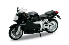 BMW  - K1200S black - 1:18 - Welly - 12829 - welly12829 | The Diecast Company
