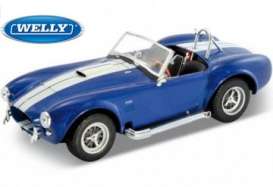 Shelby Cobra - 1965 blue/white - 1:24 - Welly - 24002b - welly24002b | The Diecast Company