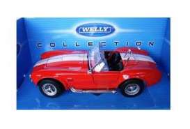 Shelby Cobra - 1965 red/white - 1:24 - Welly - 24002r - welly24002r | The Diecast Company