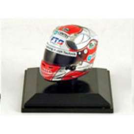 Helmet  - silver/red - 1:8 - Spark - hlm002 - spahlm002 | The Diecast Company