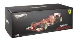 Ferrari  - F2013 Fernando Alonso 2013 red/white - 1:18 - Hotwheels Elite - mvBCT82 - hwmvBCT82 | The Diecast Company
