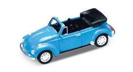 Volkswagen  - Beetle Convertible blue - 1:34 - Welly - 42344W - welly42344Wb | The Diecast Company