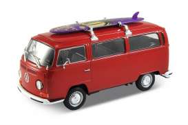 Volkswagen  - 1972 red - 1:24 - Welly - 22472SBr - welly22472SBr | The Diecast Company