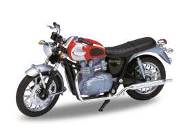 Triumph  - Bonneville T100 2002 red - 1:18 - Welly - 12172 - welly12172 | The Diecast Company