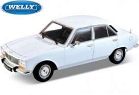 Peugeot  - 504 1974 white - 1:24 - Welly - 24001w - welly24001w | The Diecast Company