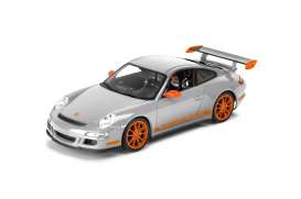 Porsche  - 2007 silver/orange - 1:18 - Welly - 18015s - welly18015s | The Diecast Company