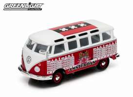 Volkswagen  - T1 Samba 1962 red/white - 1:64 - GreenLight - 50996A - gl50996A | The Diecast Company