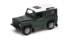 Land Rover  - green/white - 1:24 - Welly - 22498gnw - welly22498gnw | The Diecast Company