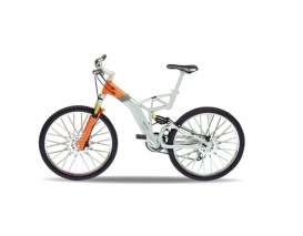 Audi  - Design Cross Pro Bicycle orange/silver - 1:10 - Welly - 62576 - welly62576 | The Diecast Company