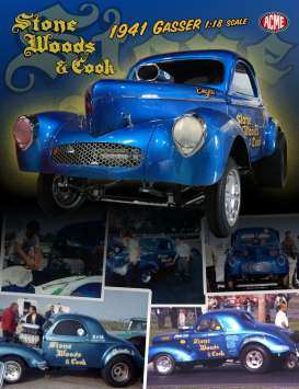 Willys  - 1941 blue - 1:18 - Acme Diecast - acme1800906 | The Diecast Company