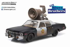 Dodge  - Monaco *Blues Brothers* 1974 black/white - 1:43 - GreenLight - 86423 - gl86423 | The Diecast Company