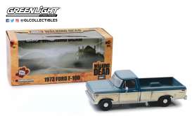 Ford  - F-100 1973 green/white - 1:18 - GreenLight - 12956 - gl12956 | The Diecast Company