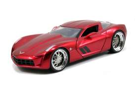 Corvette  - 2009 metallic red - 1:24 - Jada Toys - 97467r - jada97467r | The Diecast Company