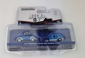 Volkswagen Teardrop Caravan - blue - 1:64 - GreenLight - 51035A - gl51035A | The Diecast Company