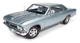 Chevrolet  - 1966 silver-blue - 1:18 - Auto World - AMM1090 | The Diecast Company