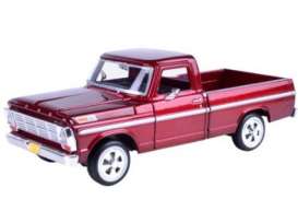 Ford  - 1969 metallic red - 1:24 - Motor Max - 79315mr - mmax79315mr | The Diecast Company