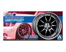 Wheels & tires Rims & tires - chrome - 1:24 - Aoshima - 05254 - abk05254 | The Diecast Company