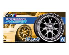 Wheels & tires Rims & tires - chrome - 1:24 - Aoshima - 05255 - abk05255 | The Diecast Company