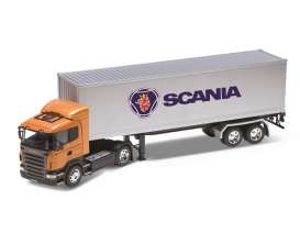 Scania  - orange/silver - 1:32 - Welly - 32626 - welly32626 | The Diecast Company