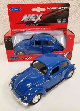 Volkswagen  - Beetle blue - 1:34 - Welly - 42343Wb - welly42343Wb | The Diecast Company