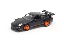 Porsche  - 911 (997) GT3 RS black/orange - 1:34 - Welly - 42397Wbk - welly42397Wbk | The Diecast Company