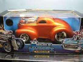Willys  - 1941 metallic orange - 1:18 - Muscle Machines - musm61185mo | The Diecast Company