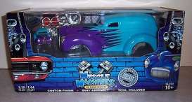 Ford  - 1940 blue/purple - 1:18 - Muscle Machines - musm61200bpu | The Diecast Company