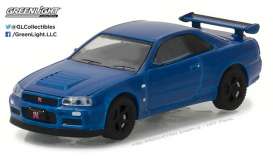 Nissan  - 2002 Bayside blue - 1:64 - GreenLight - 29880E - gl29880E | The Diecast Company