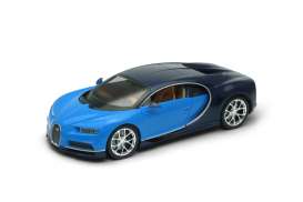 Bugatti  - 2017 blue/black - 1:24 - Welly - 24077b - welly24077b | The Diecast Company