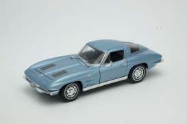 Chevrolet Corvette - 1963 blue - 1:24 - Welly - 24073b - welly24073b | The Diecast Company