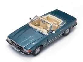 Mercedes Benz  - 350SL convertible 1960 silver blue - 1:18 - SunStar - 4673 - sun4673 | The Diecast Company