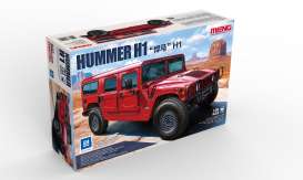 Hummer  - red - 1:24 - Meng Model - RAN-MECS002 | The Diecast Company