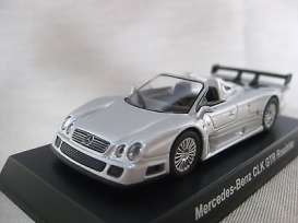 Mercedes Benz  - silver - 1:64 - Kyosho - 64CLK-GTRs - KYO64CLK-GTRs | The Diecast Company